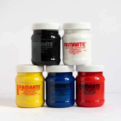 PINTURA ACRÍLICA COLORES PRIMARIOS FAMARTE